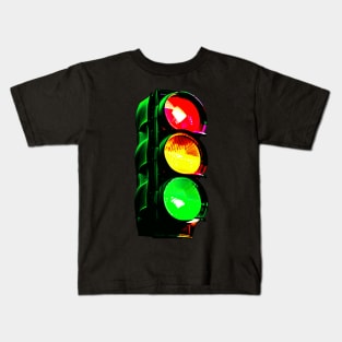 Go ahead and go, or slow down and look, or stop and look longer Kids T-Shirt